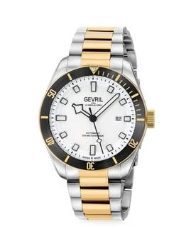 Gevril | Yorkville 43MM Two Tone Stainless Steel Bracelet Watch