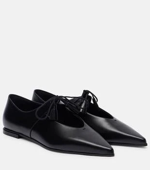 Max Mara | Laceup leather flats