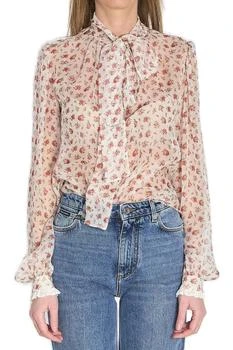 Dolce & Gabbana | Dolce & Gabbana Small Rose-Print Chiffon Top