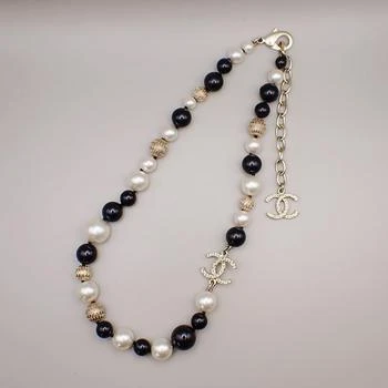 Chanel | Cc Logo Chain Pendant Necklace Imitation ivory Imitation ivory With -Plated And Beads _Plated Jewelry (Pre-Owned)