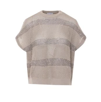 Brunello Cucinelli | Brunello Cucinelli Sequined Open-Knit Sweater