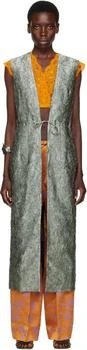 Dries Van Noten | Green Sleeveless Coat