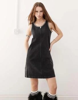 adidas Originals Adicolor 90's denim dress in black