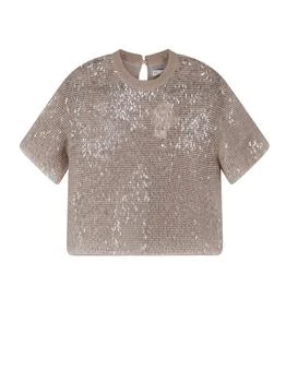Brunello Cucinelli | Brunello Cucinelli Dazzling Cascade Embroidery T-Shirt