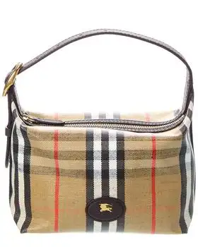Burberry | Highlands Mini Leather-Trim Duffel Bag