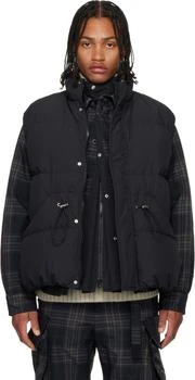 Sacai | Black Ripstop Down Vest