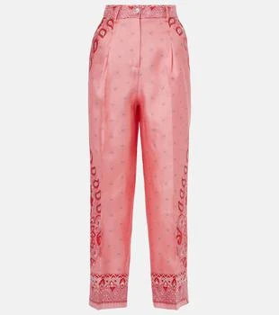 ETRO | Paisley silk straight pants