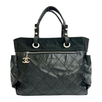 Chanel | Leather Canvas Handbag Pouch Tote Bag (Pre-Owned)