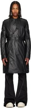 Rick Owens | Black Concordians Mastrotrench Trench Coat