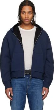 Givenchy | Navy Zipped Scuba Hoodie
