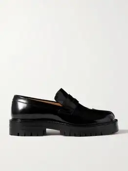 MAISON MARGIELA | Tabi Split-toe Glossed-leather Loafers - IT37