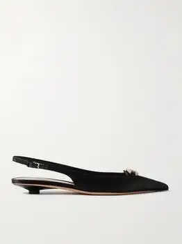 Valentino | Vlogo Bold 20 Crystal-embellished Satin Pumps - IT36.5