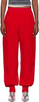 Jil Sander | Red Wool Crepe Double Face Lounge Pants