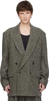 Dries Van Noten | Gray Oversized Wool Blazer