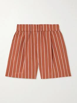 Brunello Cucinelli | Striped Cotton-blend Poplin Shorts  - IT44
