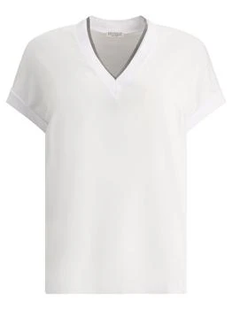 Brunello Cucinelli | Brunello Cucinelli Embellished V-Neck T-Shirt