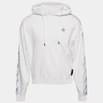 Fendi | Fendi White FF Print Cotton Knit Hoodie S