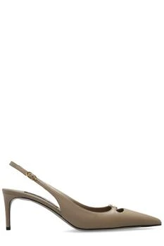 Dolce & Gabbana | Dolce & Gabbana Lollo Logo Plaque Slingback Pumps
