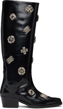 Black Polido Tall Boots