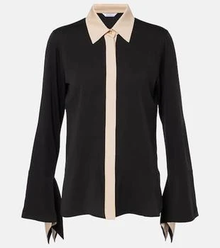 Max Mara | Pio high-rise silk charmeuse blouse