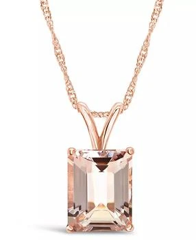 Morganite (3 ct. t.w.) Pendant Necklace in 14K Rose Gold