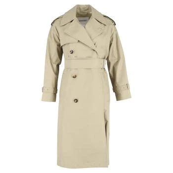 Burberry | Double-Breasted Castleford Trench Coat in Beige Cotton