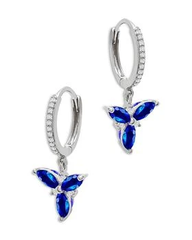 Bloomingdale's | Blue Sapphire & Diamond Trio Drop Earrings in 14K White Gold