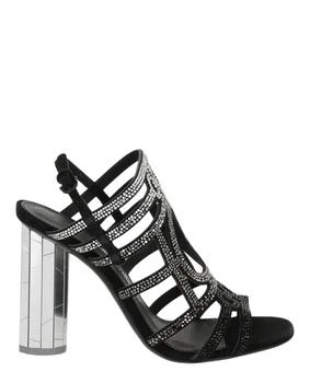 Salvatore Ferragamo | Florenza Crystal-Embellished Slingback Heel Sandals - Wide Width