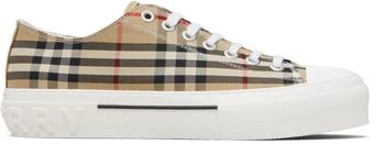 Burberry | Beige Check Sneakers