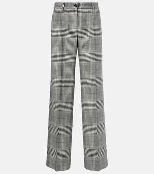Dolce 
Gabbana | Prince of Wales check wool and cashmere flared pants