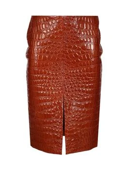 Yves Saint Laurent | Saint Laurent Embossed Pencil Skirt