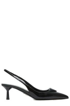 Prada | Patent Pointed-Toe Slingback Pumps