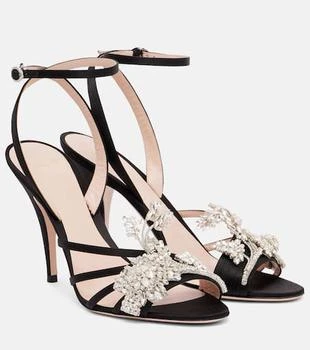 Valentino | Ladycrush 100 embellished satin sandals