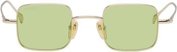 Gucci | Gold Lettering Light Banana Sunglasses