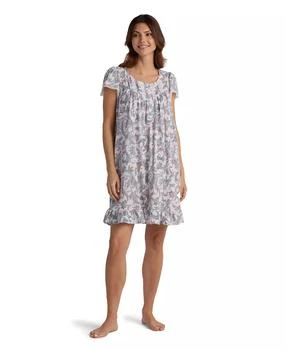 Women's Short Sleeve Floral Printed Night Dress