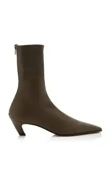 Khaite | Khaite Arizona Leather Ankle Boots - Moda Operandi