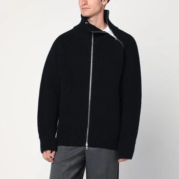 Dries Van Noten | Black wool zip-up cardigan
