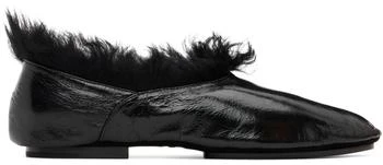 Jil Sander | Black Deerskin Slippers