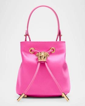 Versace | La Medusa Drawstring Satin Bucket Bag