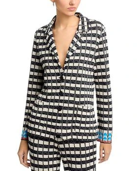 Plaid Knit Blazer
