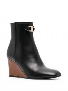 Salvatore Ferragamo | Women
s Wedge-Heel Ankle Boots In Black