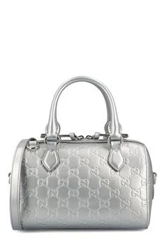 Gucci | Gucci GG Emblem Metallic Small Boston Bag