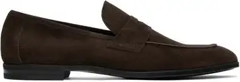 Tom Ford | Brown Suede Sean Twisted Band Loafers
