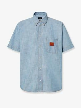 Fendi | Cotton shirt with denim effect