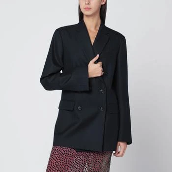 Dries Van Noten | Navy blue double-breasted wool jacket