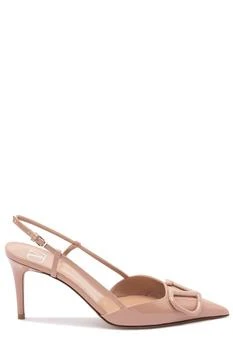 Valentino | Valentino VLOGO Pointed Toe Slingback Pumps