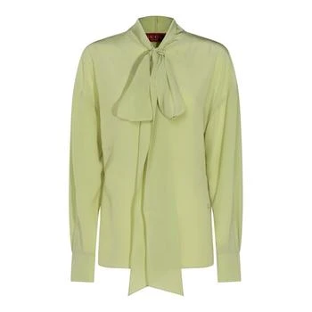 Gucci | Gucci Neck Bow Crêpe De Chine Shirt