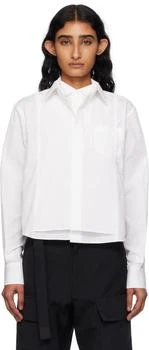 Sacai | White Poplin Shirt