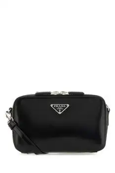 Prada | Prada Logo Plaque Zipped Crossbody Bag