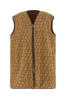 Fendi | Fendi FF Monogram Embossed Zip-Up Vest